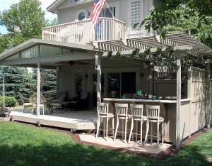 Can a covered patio be utilized year-round?